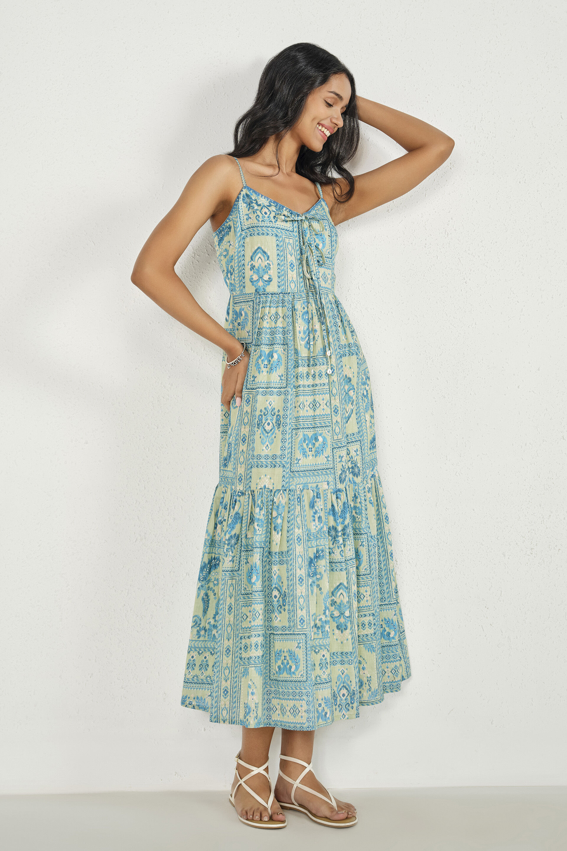 Sage Meadow Midi Dress, Sage Green, image 2